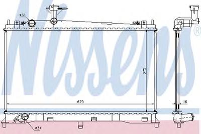 Радиатор, охлаждение двигателя NISSENS 62462A