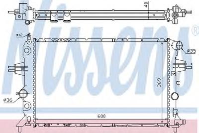 Радиатор, охлаждение двигателя NISSENS 63249A