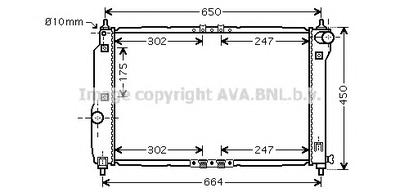 Радиатор, охлаждение двигателя AVA QUALITY COOLING DWA2067