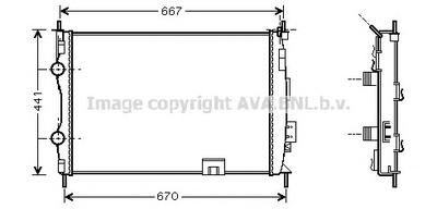 Радиатор, охлаждение двигателя AVA QUALITY COOLING DNA2280