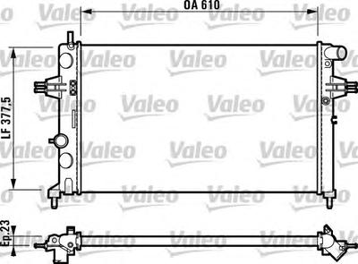 Радиатор, охлаждение двигателя VALEO 732729