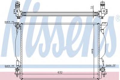Радиатор, охлаждение двигателя NISSENS 60306A