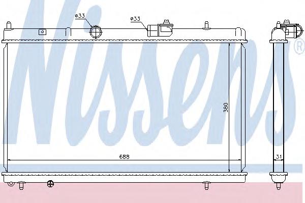 Радиатор, охлаждение двигателя NISSENS