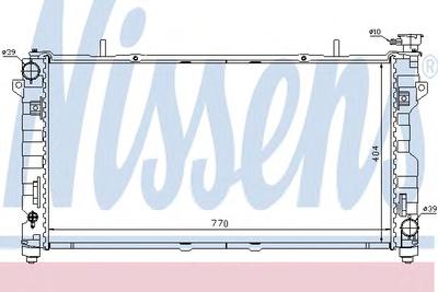 Радиатор, охлаждение двигателя NISSENS 61025