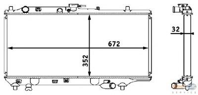 Радиатор, охлаждение двигателя HELLA 8MK376708291
