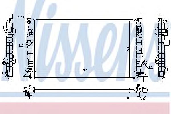 Радиатор, охлаждение двигателя NISSENS
