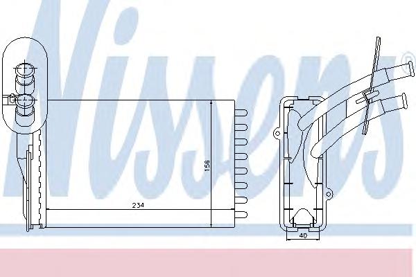 Теплообменник, отопление салона NISSENS