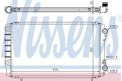 Радиатор, охлаждение двигателя NISSENS 63912A