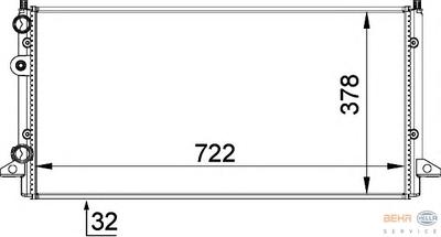 Радиатор, охлаждение двигателя HELLA 8MK376717754