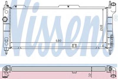 Радиатор, охлаждение двигателя NISSENS 63254A