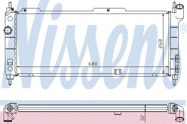 Радиатор, охлаждение двигателя NISSENS