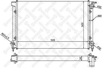 Радиатор, охлаждение двигателя STELLOX 1025000SX