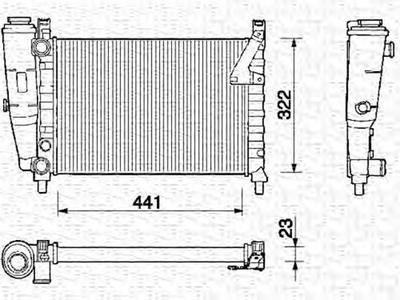 Радиатор, охлаждение двигателя MAGNETI MARELLI 350213131000