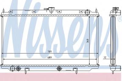 Радиатор, охлаждение двигателя NISSENS 62924A