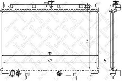 Радиатор, охлаждение двигателя STELLOX 1025979SX