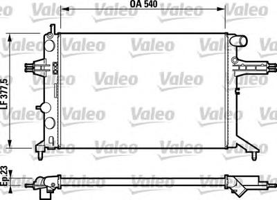 Радиатор, охлаждение двигателя VALEO 732795