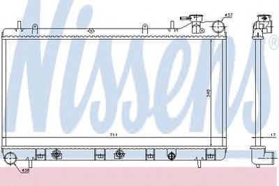 Радиатор, охлаждение двигателя NISSENS 64186