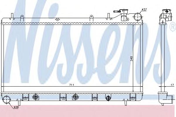 Радиатор, охлаждение двигателя NISSENS