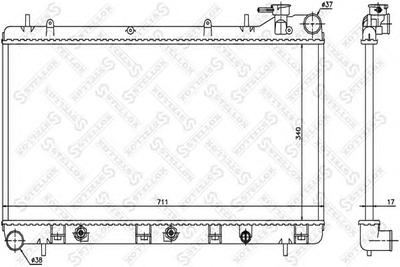 Радиатор, охлаждение двигателя STELLOX 1026264SX