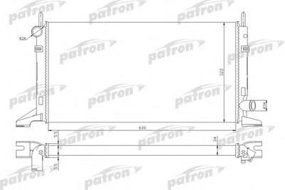 Радиатор, охлаждение двигателя PATRON PRS3321