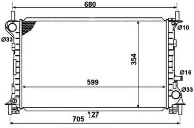 Радиатор, охлаждение двигателя NRF 58375
