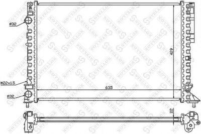 Радиатор, охлаждение двигателя STELLOX 1026188SX