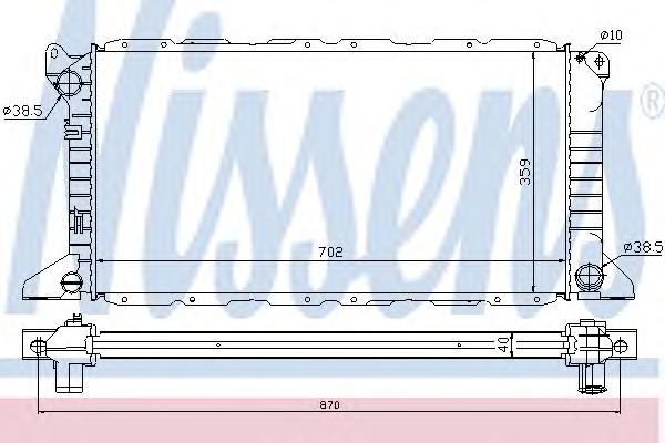 Радиатор, охлаждение двигателя NISSENS