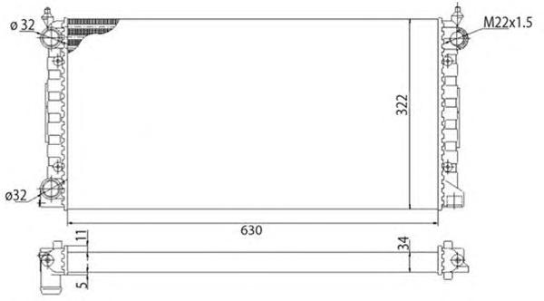 Радиатор, охлаждение двигателя MAGNETI MARELLI