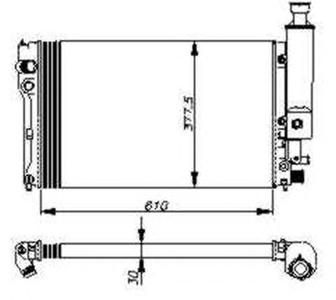 Радиатор, охлаждение двигателя NRF 58805