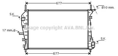 Радиатор, охлаждение двигателя AVA QUALITY COOLING FD2376