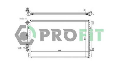 Радиатор, охлаждение двигателя PROFIT PR9569A1
