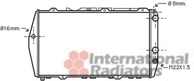 Радиатор, охлаждение двигателя VAN WEZEL 03002019