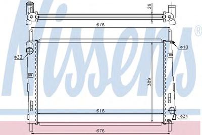 Радиатор, охлаждение двигателя NISSENS 69250