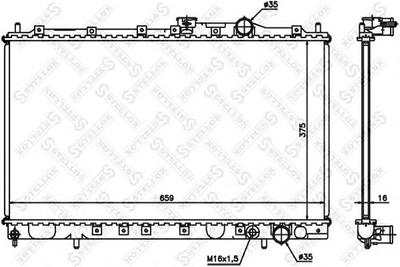 Радиатор, охлаждение двигателя STELLOX 1025950SX