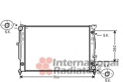 Радиатор, охлаждение двигателя VAN WEZEL 03002125