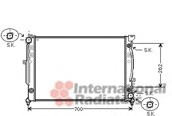 Радиатор, охлаждение двигателя VAN WEZEL