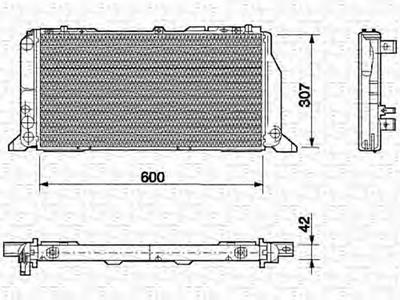 Радиатор, охлаждение двигателя MAGNETI MARELLI 350213406000