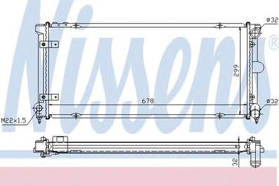 Радиатор, охлаждение двигателя NISSENS 64004A