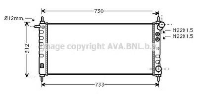 Радиатор, охлаждение двигателя AVA QUALITY COOLING OLA2263