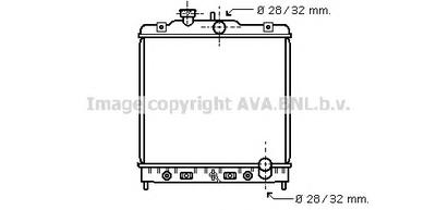 Радиатор, охлаждение двигателя AVA QUALITY COOLING HD2122