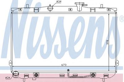 Радиатор, охлаждение двигателя NISSENS 67025