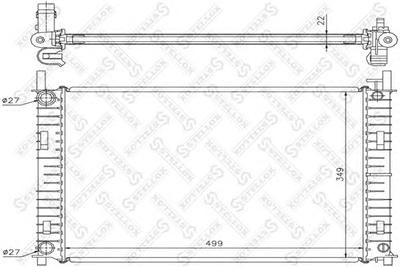 Радиатор, охлаждение двигателя STELLOX 1025781SX