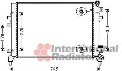 Радиатор, охлаждение двигателя VAN WEZEL 58002295