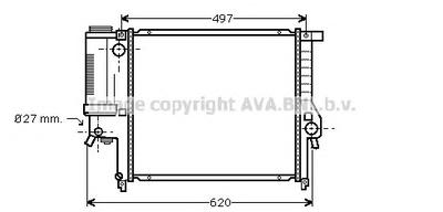Радиатор, охлаждение двигателя AVA QUALITY COOLING BW2139