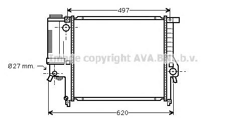Радиатор, охлаждение двигателя AVA QUALITY COOLING
