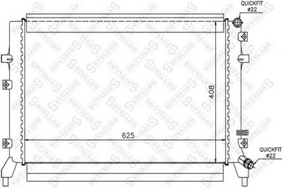 Радиатор, охлаждение двигателя STELLOX 1025447SX