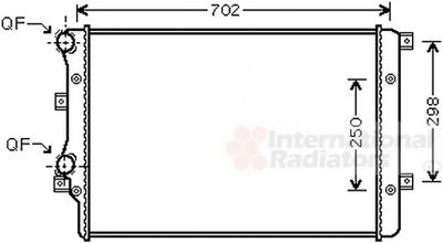 Радиатор, охлаждение двигателя VAN WEZEL 58002206