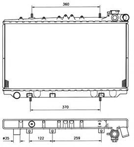 Радиатор, охлаждение двигателя NRF 50134