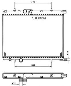 Радиатор, охлаждение двигателя NRF 519525