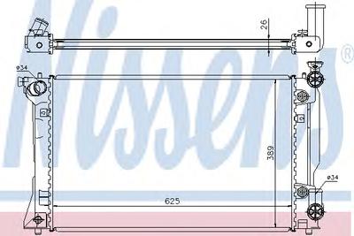 Радиатор, охлаждение двигателя NISSENS 64668A